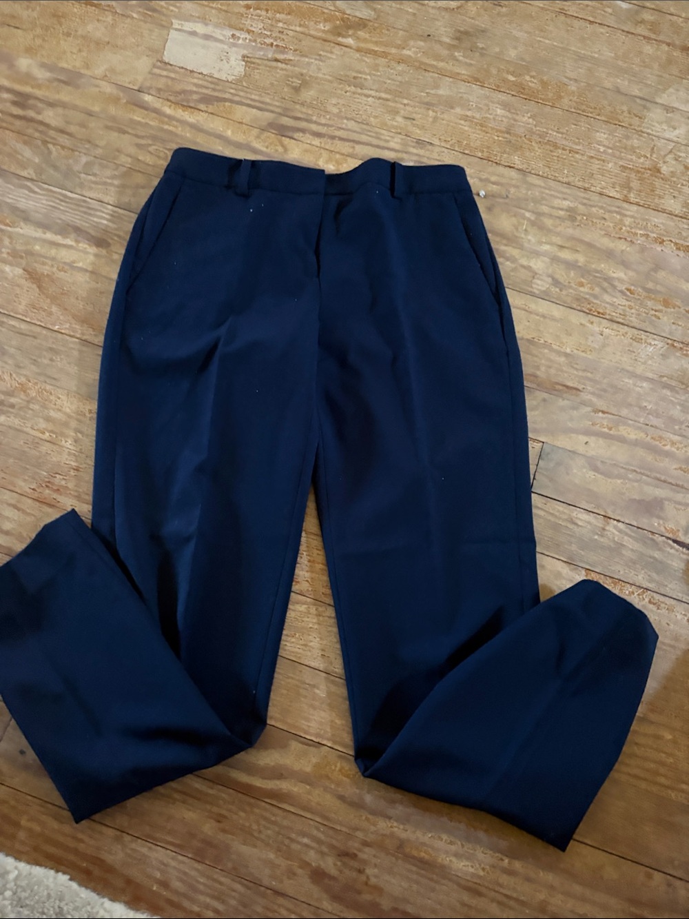 DKNY Women's Navy Straight-Leg Dress Pants